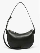 Cross Body Tas Vintage Leder Nat et nin Zwart vintage LUNE